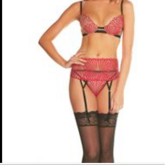 NWT Cosabella Eiffel garter belt ♥️Parisian Red♥️ - Picture 4 of 7